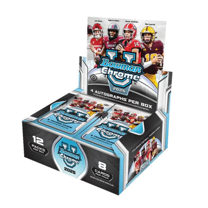 2025 Bowman University Chrome Football Jumbo 8-Box Case
