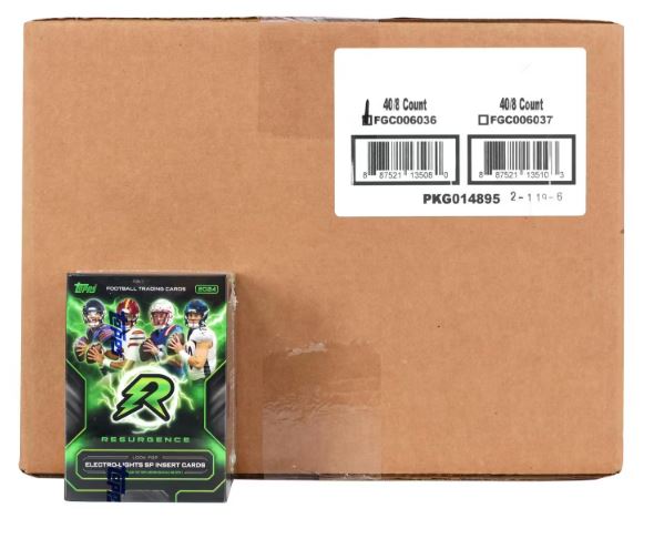 2024 Topps Resurgence Football 8-Pack Blaster 40-Box Case