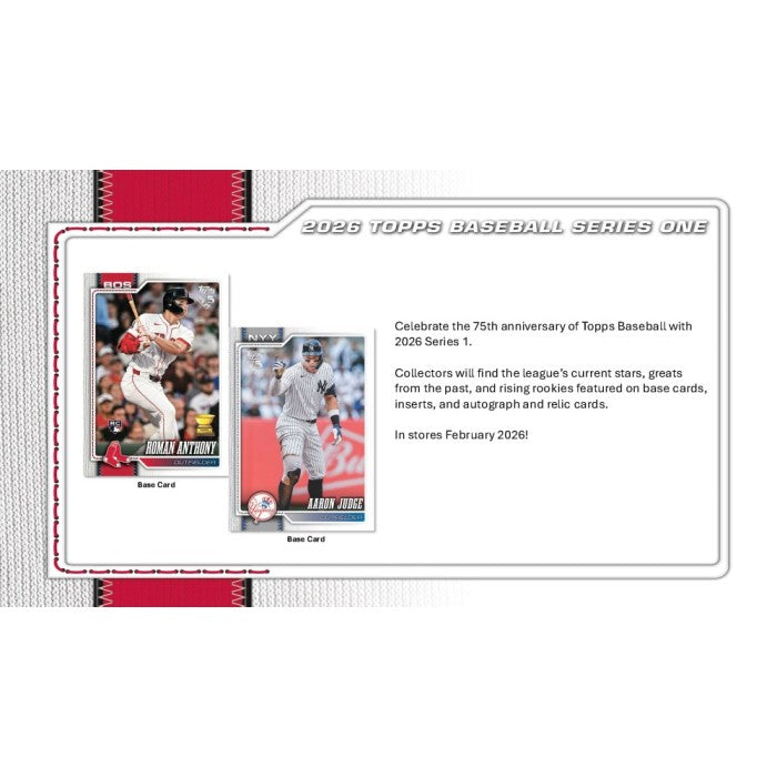 2026 Topps Series 1 Baseball Hobby 12-Box Case
