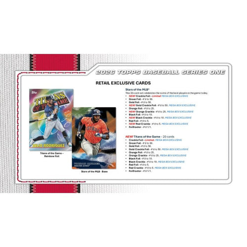 2026 Topps Series 1 Baseball Mega 20-Box Case
