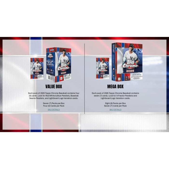 2026 Topps Chrome Baseball Blaster 40-Box Case (Presell)