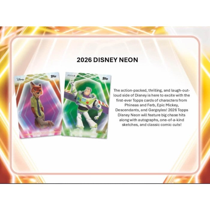 2026 Topps Disney Neon Blaster 40-Box Case