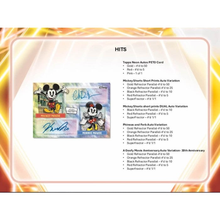 2026 Topps Disney Neon Blaster 40-Box Case