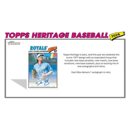 2026 Topps Heritage Baseball Hobby 12-Box Case