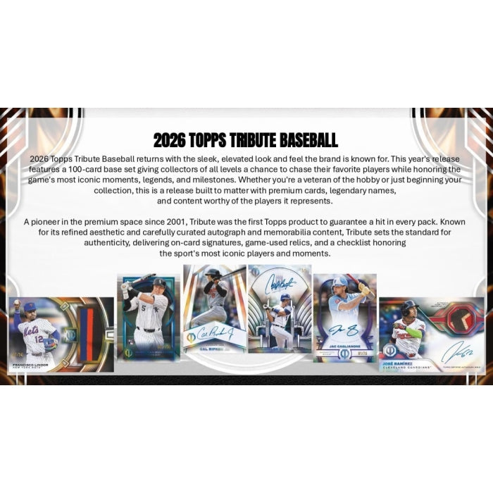 2026 Topps Tribute Baseball Hobby Box (Presell)