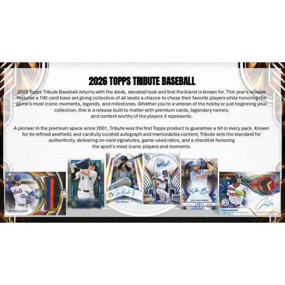 2026 Topps Tribute Baseball Hobby Box (Presell)