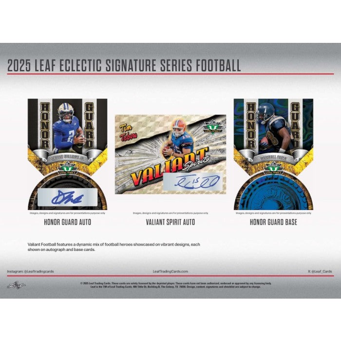 2025 Leaf Eclectic Signature Series Football Hobby Box