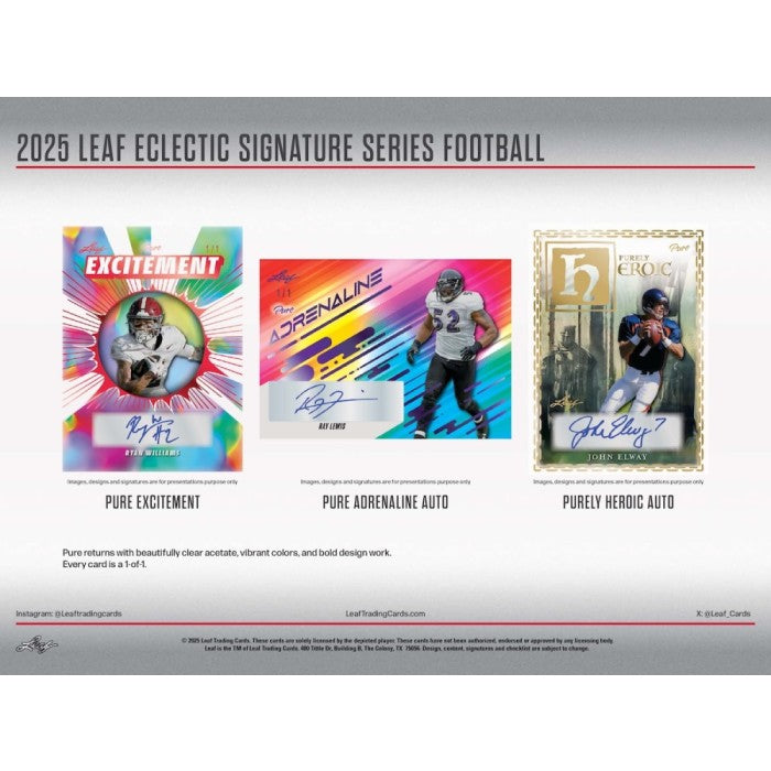 2025 Leaf Eclectic Signature Series Football Hobby Box