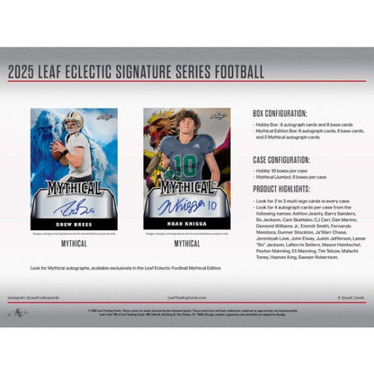 2025 Leaf Eclectic Signature Series Football Hobby Box