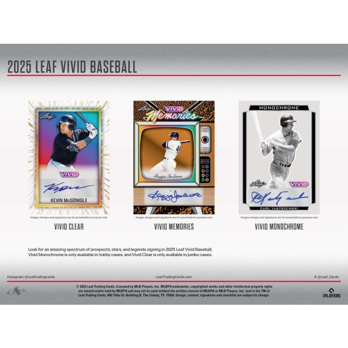 2025 Leaf Vivid Baseball Jumbo Box