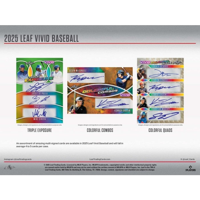 2025 Leaf Vivid Baseball Hobby Box