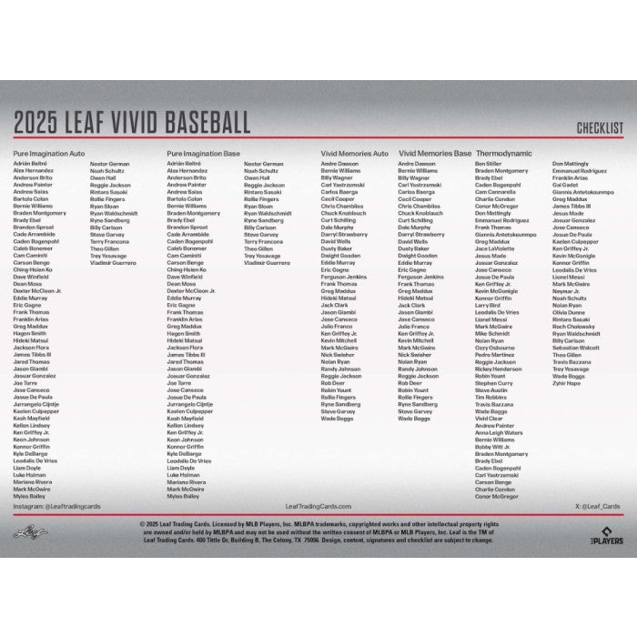2025 Leaf Vivid Baseball Jumbo Box