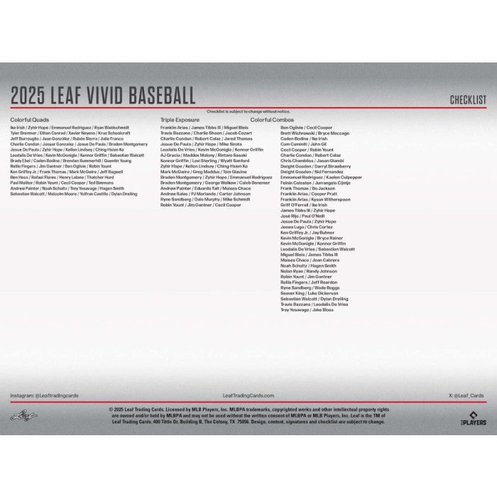 2025 Leaf Vivid Baseball Jumbo Box