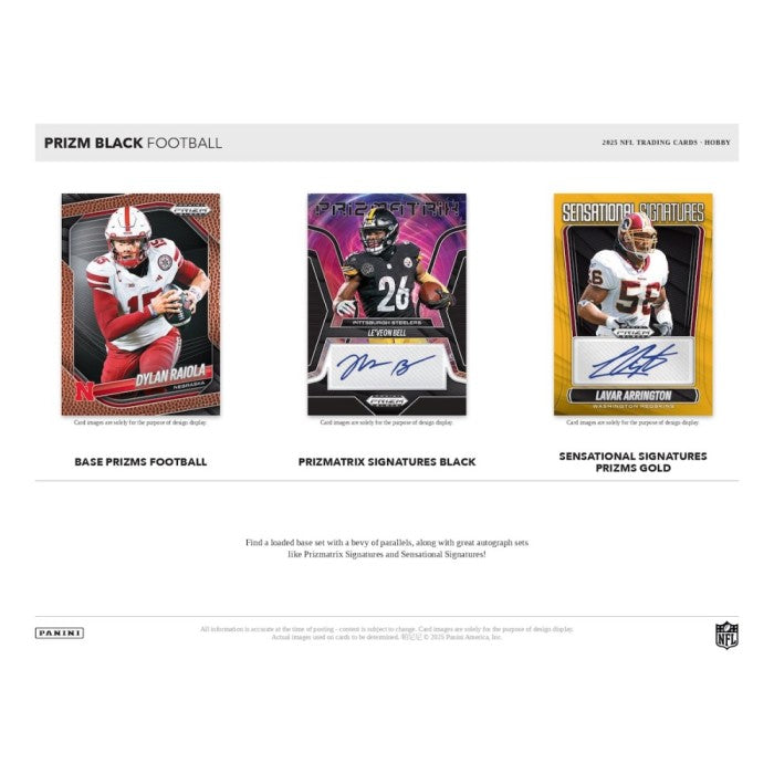 2025 Panini Prizm Black Football Hobby Box