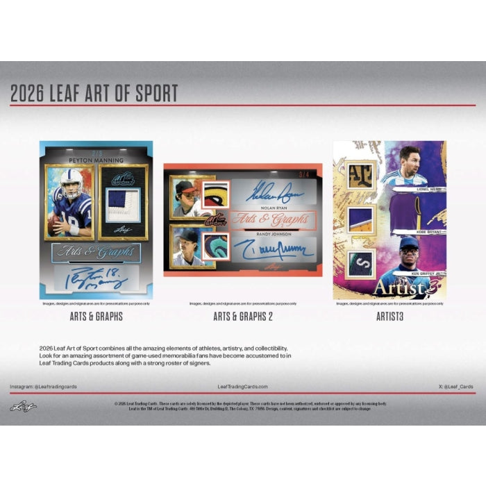 2026 Leaf Art of Sport Hobby Box