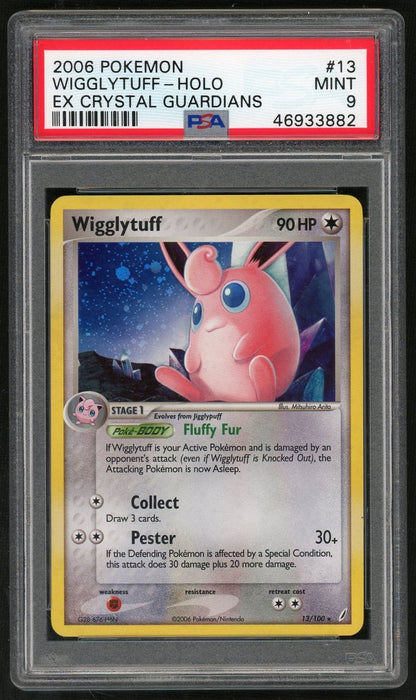 2006 Pokemon Ex Crystal Guardians Holo Wigglytuff #13 PSA 9