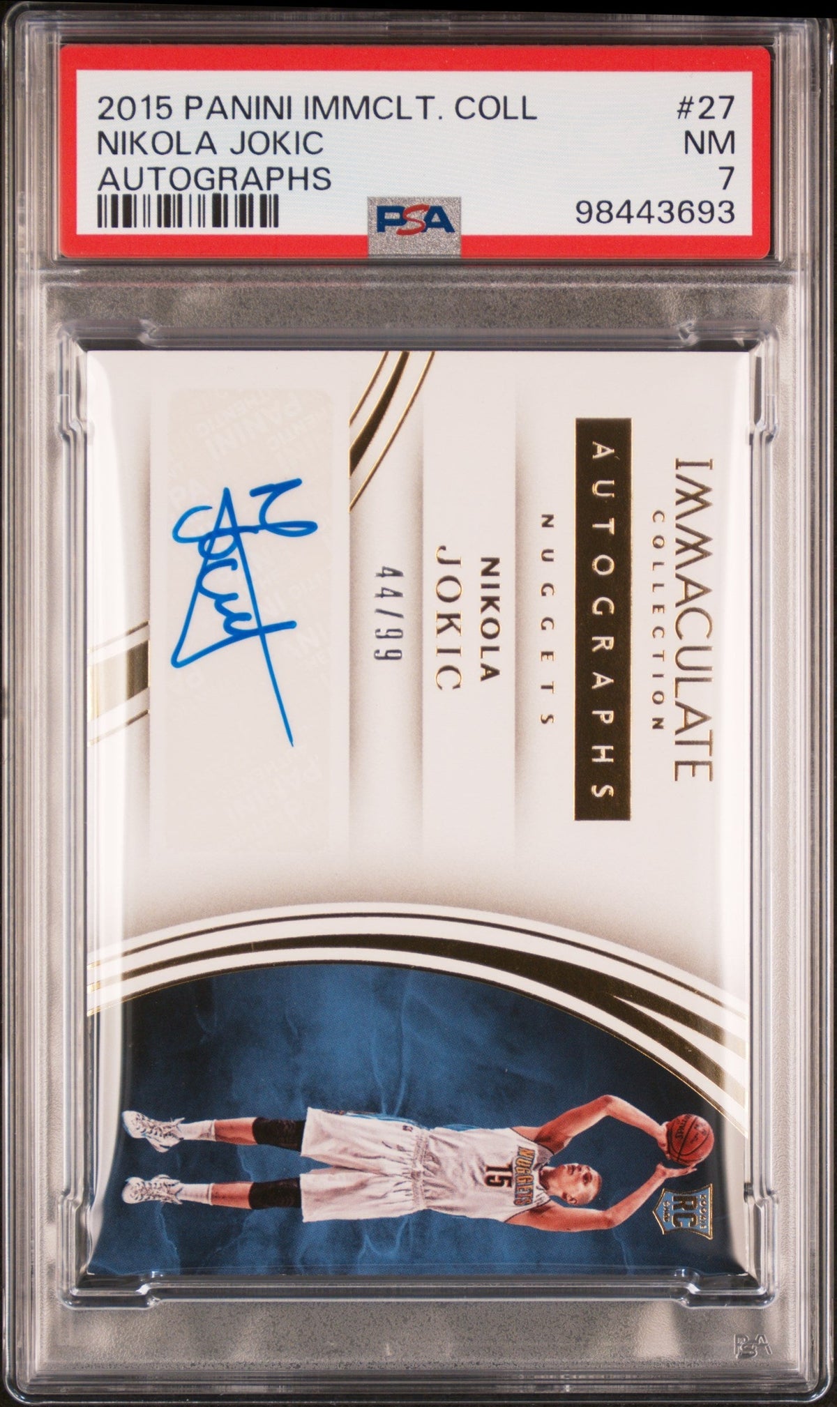 2015-16 Immaculate Collection #27 Nikola Jokic Rookie RC Auto /99 PSA 7 PC