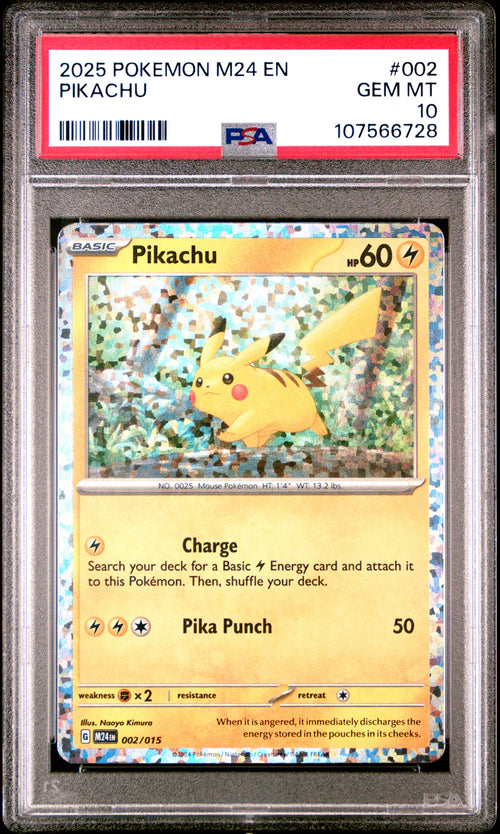 2025 Pokemon M24 En-Mcdonald'S Collection #002 Pikachu PSA 10