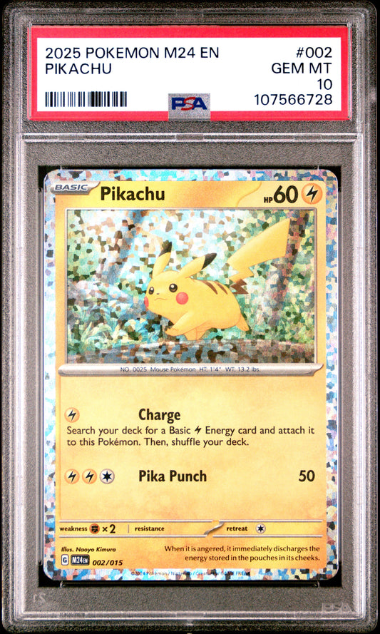 2025 Pokemon M24 En-Mcdonald'S Collection #002 Pikachu PSA 10