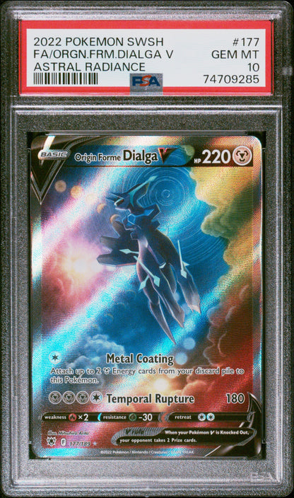 2022 Pokemon SWSH Astral Radiance #177 Ful Art Origin Forme Dialga V PSA 10