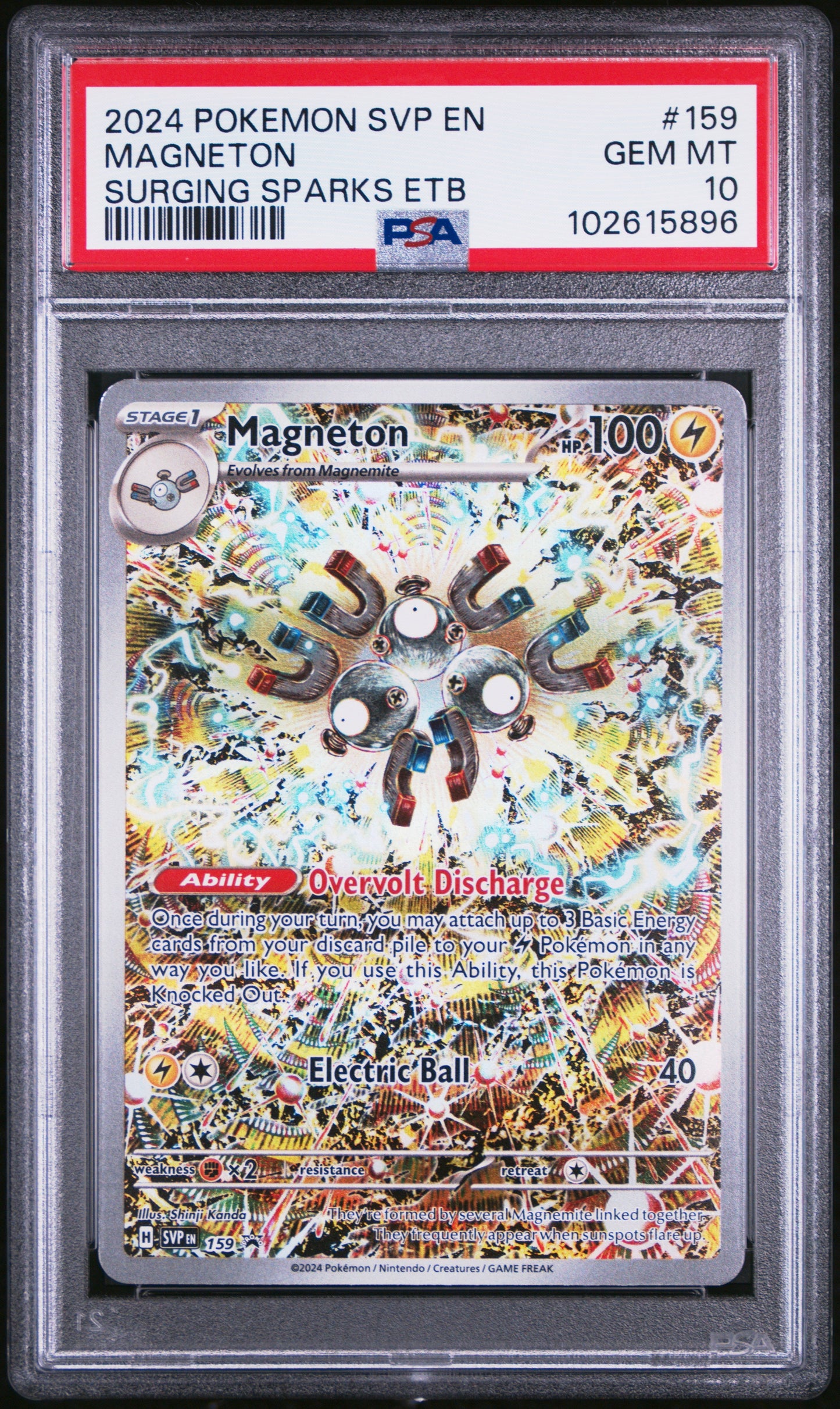 2024 Pokemon Svp En-Sv Black Star Promo #159 Magneton Surging Sparks Etb PSA 10