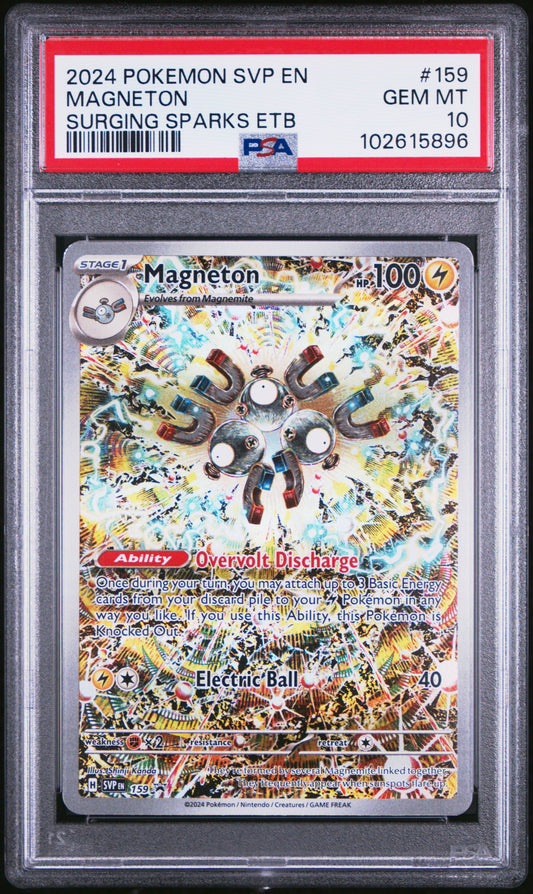 2024 Pokemon Svp En-Sv Black Star Promo #159 Magneton Surging Sparks Etb PSA 10