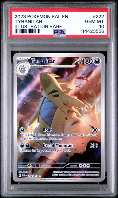 2023 Pokemon Pal En-Paldea Evolved #222 Tyranitar Illustration Rare PSA 10