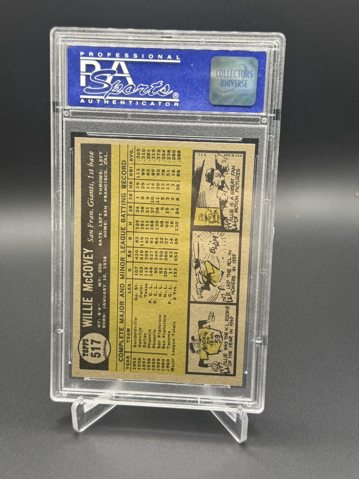 1961 Topps #517 Willie McCovey PSA 9