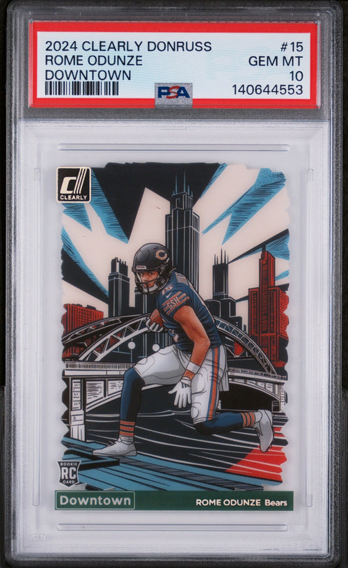 2024 Clearly Donruss #15 Rome Odunze Rookie RC Downtown PSA 10 PC