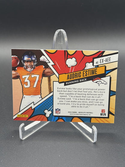 2024 Panini Absolute #EX-AEE Audric Estime Rookie Explosive Green 1/1 PC