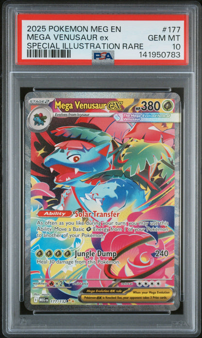 Pokemon ME01: Evolution #177 Mega Venusaur ex Special Illustration Rare PSA 10