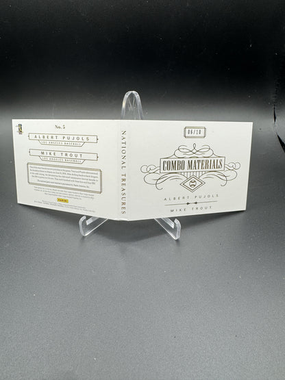 2014 National Treasures Albert Pujols / Mike Trout Combo Materials /10