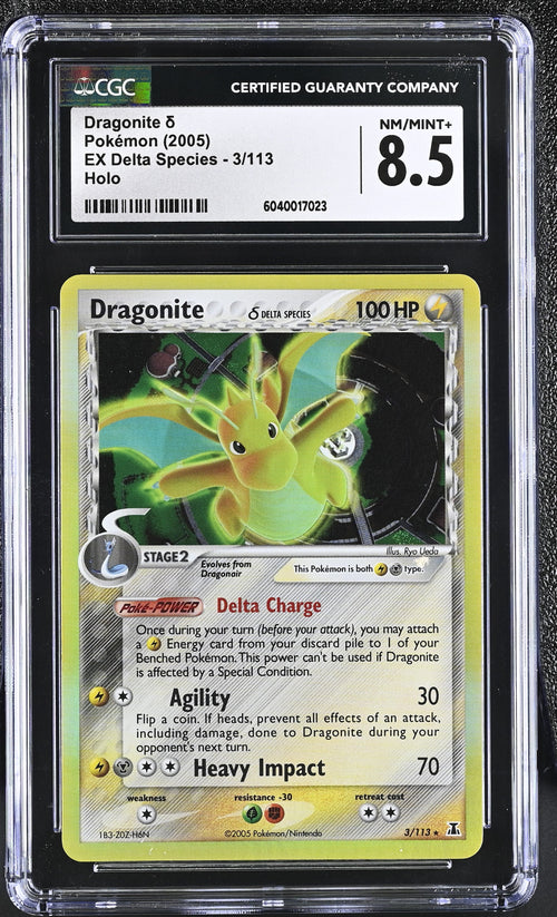 2005 Pokemon EX Delta Species #3/113 Dragonite Holo CGC 8.5