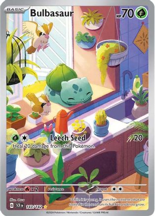 Bulbasaur 143/142  - Holofoil SV07 Stellar Crown - Illustration Rare
