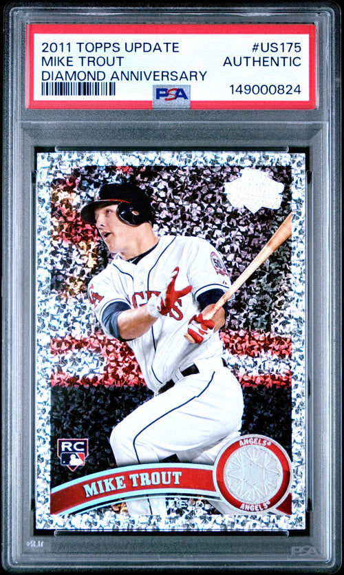 2011 Topps Update #US175 Mike Trout Rookie RC Diamond Anniversary PSA Authentic