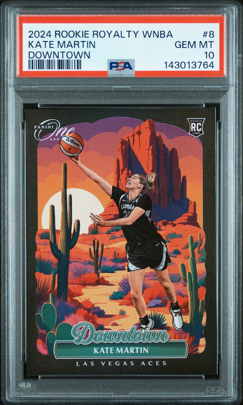 Kate Martin RC 2024 Panini Rookie Royalty WNBA Downtown! SSP #8 PSA 10