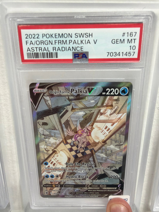 2022 PALKIA V POKEMON SWSG FA/ORGN.FRM ASTRAL RADIANCE #167 GEM MINT 10