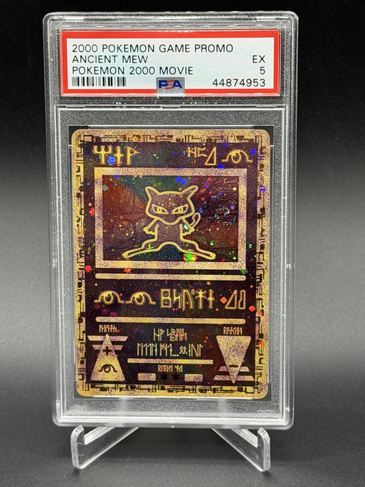 2000 Pokemon Game Movie Ancient Mew (SWIRL) PSA 5