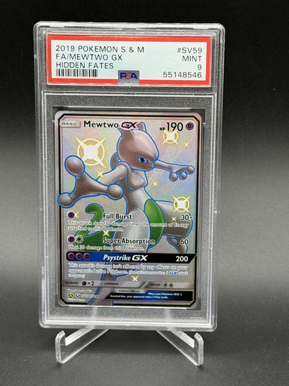 2019 Pokemon Hidden Fates: Shiny Vault #SV59 Mewtwo GX Full Art PSA 9
