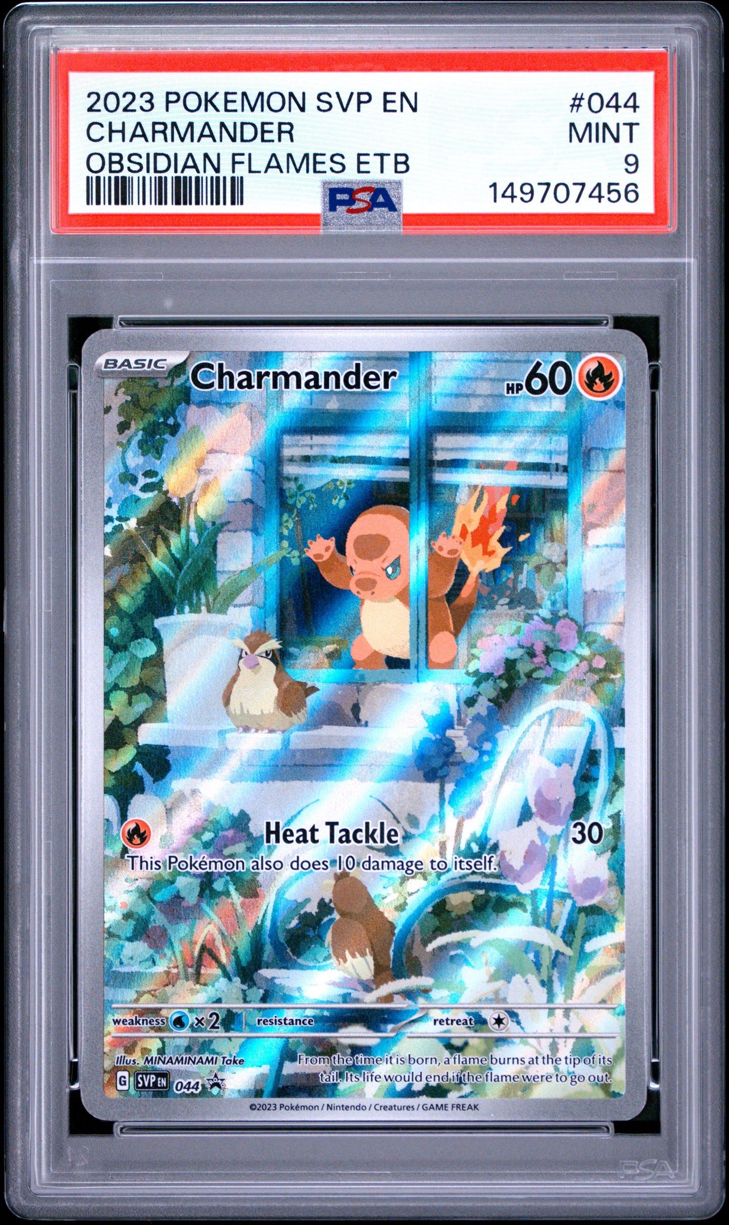 2023 Pokemon Scarlet & Violet Promo #044 Charmander Obsidian Flames ETB PSA 9