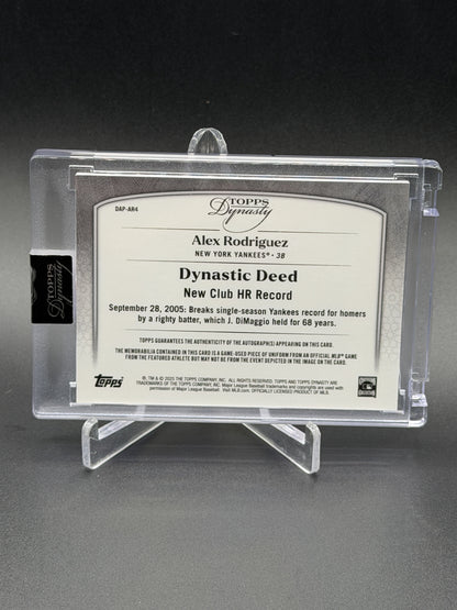 2025 Topps Dynasty #DAP-AR4 Alex Rodriguez Auto MLB Logo Tag Gold 1/1