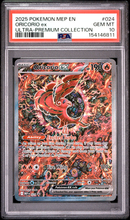 2025 Pokemon ME: Mega Evolution Promo #024 Oricorio ex UPC PSA 10 (811)