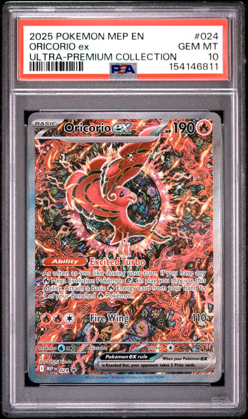 2025 Pokemon ME: Mega Evolution Promo #024 Oricorio ex UPC PSA 10 (811)