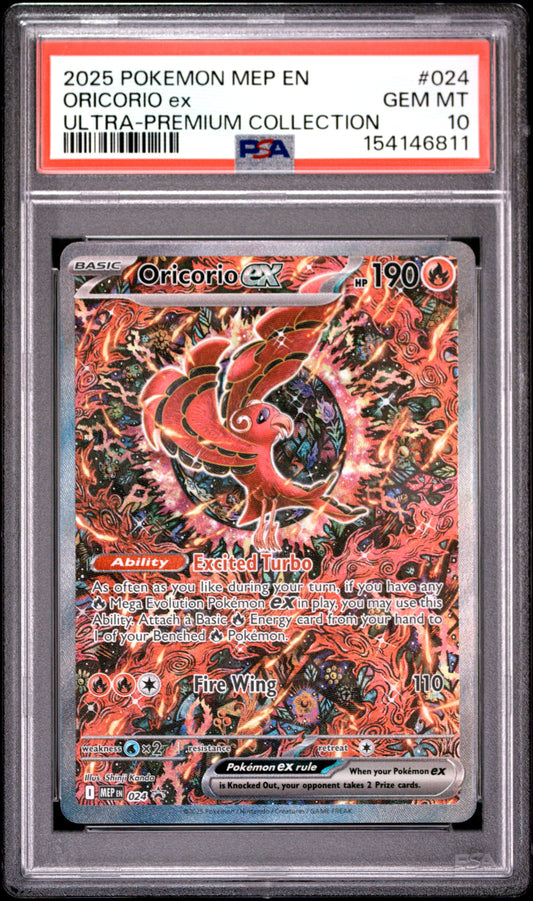 2025 Pokemon ME: Mega Evolution Promo #024 Oricorio ex UPC PSA 10 (811)