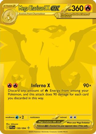 Mega Charizard X ex 130/094  - Holofoil ME02 Phantasmal Flames - Mega Hyper Rare