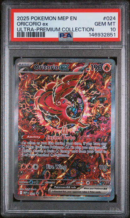 2025 Pokemon ME: Mega Evolution Promo #024 Oricorio ex PSA 10 (851)
