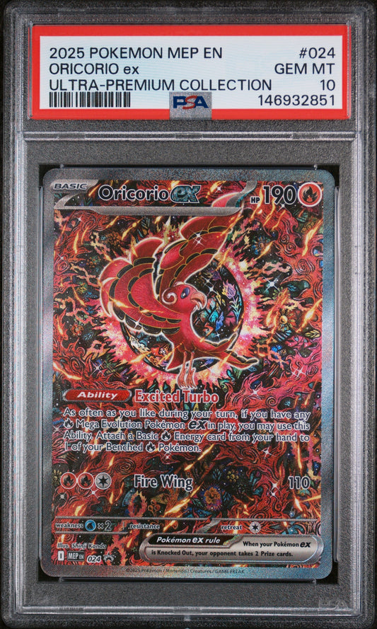 2025 Pokemon ME: Mega Evolution Promo #024 Oricorio ex PSA 10 (851)