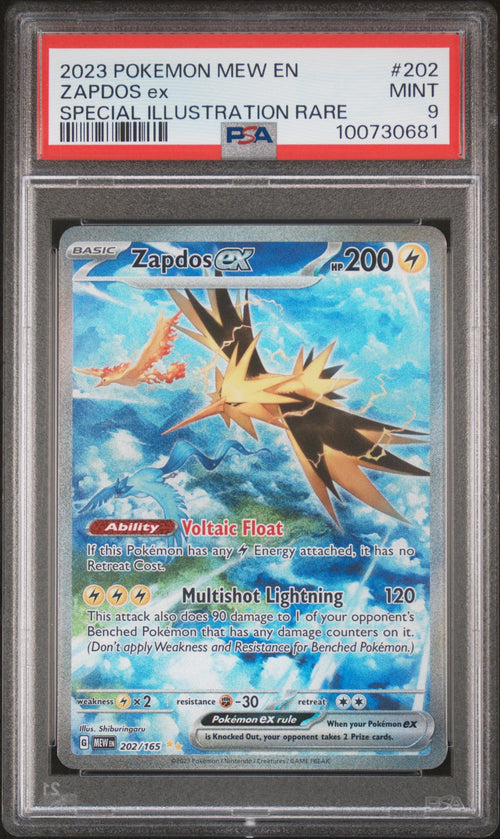 2023 Pokemon MEW SV: Scarlet & Violet 151 #202 Zapdos ex SIR PSA 9