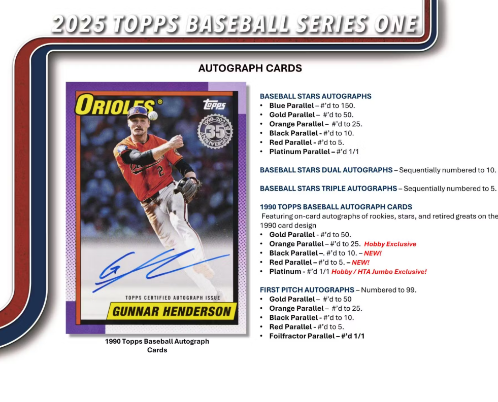 2025 Topps Series 1 Baseball Hobby Jumbo Box