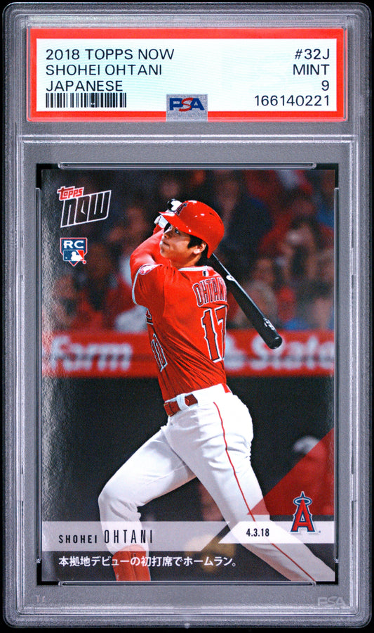 Shohei Ohtani 2018 Topps Now Japanese Rookie PSA 9